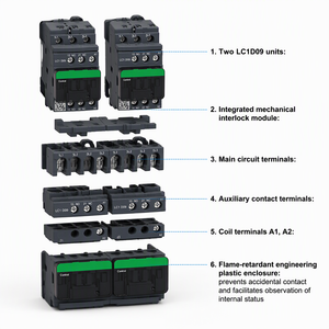 Contattore di Inversione TeSys <span class=keywords><strong>Deca</strong></span> LC2D09 LC1D09 Combinato IEC 60947-4-1GB14048.5 Certificato CCC CE CULus per Attrezzature di Sollevamento - Product Image 3