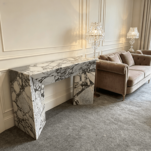 <span class=keywords><strong>Table</strong></span> <span class=keywords><strong>console</strong></span> en marbre naturel élégante et luxueuse personnalisée, couleur beige, pour entrée, salon, appartement, villa, hôtel - Product Image 1