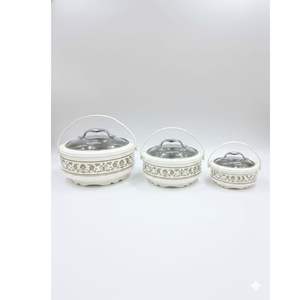 Juego de 3 Recipientes Térmicos Havale con Tapa de Vidrio – Juego de Cazuelas de Acero Inoxidable para Mantener la Comida Caliente (Pequeño, Mediano, Grande) - Product Image 3