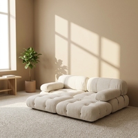 VONLIVA Canapé d'angle modulable en tissu style capitonné moderne, sans structure, compressé sous vide, pour salon