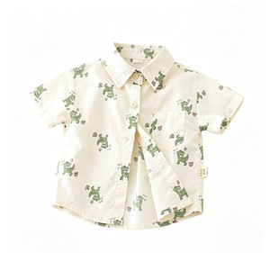 Ensemble deux pièces décontracté été 2026 pour garçons, en softshell à manches courtes, motif dessin animé - Ensemble <span class=keywords><strong>mini</strong></span>-dinosaures entièrement imprimé pour bébés et tout-petits - Product Image 6