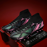 Chaussures de football professionnelles unisexes OEM ODM à prix d'usine, crampons de football respirants antidérapants à cheville haute, style 2026