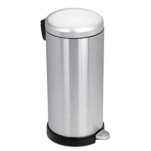 Stainless Steel Metal Waste Containers Recycling Bins Hotel Bathroom Trash Can