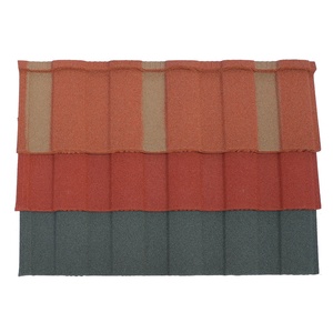 Plaques de <span class=keywords><strong>toiture</strong></span> métalliques durables par mauvais temps, tuiles de toit métalliques revêtues de pierre de haute qualité - Product Image 2