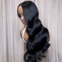 Perruques en cheveux humains sans colle, prêtes à l'emploi, pré-épilées, 5x5 13x6, Deep Water Wave, bouclées, style birman et indien, Lace Front, noir naturel