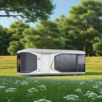 Cymdin 20 pieds, maison conteneur en acier préfabriquée de luxe moderne, hôtel de luxe prêt à l'emploi, capsule pour le camping ou l'immeuble de bureaux