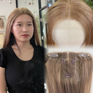 <span class=keywords><strong>ท็</strong></span><span class=keywords><strong>อป</strong></span><span class=keywords><strong>เปอร์</strong></span>ผมแท้แบบ HD Hairline สำหรับผู้หญิง ปิดผมบางบริเวณไรผม ปิดผมบางบริเวณศีรษะ คลิปหนีบผมแบบปรับได้ - Product Image 2