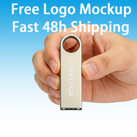 Flashdisk USB Logo Kustom Baru 2026 16GB 32GB 64GB Tahan Air Logam USB 2.0 Pen Drive Hadiah Promosi Bisnis Grosir Garansi 2 Tahun