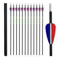 Flèches en carbone ID4.2MM SP350-1500 31 pouces, rectitude en acier 0.001/0.003/0.006 pour arcs classiques et recurves - Tir à l'arc, chasse