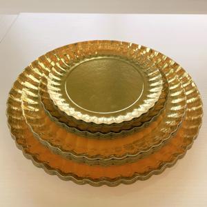 Poêle ronde jetable <span class=keywords><strong>Rose</strong></span> Or Argent Home Party Plateau <span class=keywords><strong>en</strong></span> papier Vaisselle Gâteau d'anniversaire Pique-nique Barbecue <span class=keywords><strong>Assiette</strong></span> - Product Image 4