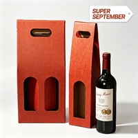Boîte à vin en carton ondulé écologique, sac cadeau pour une ou deux bouteilles, logo personnalisé, fabricant