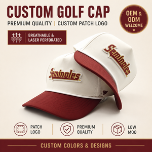 Cappello da Golf a Cinque Pannelli Impermeabile con Emblema in Silicone Personalizzato, Basso MOQ, OEM, Perforato al Laser, Traspirante, Techwear, Utilitario - Product Image 1