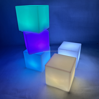 Chaise cube LED lumineuse personnalisée avec logo RGB, télécommande, étanche, rechargeable, pour extérieur, parc, piscine, bar, événement, lumière décorative nocturne