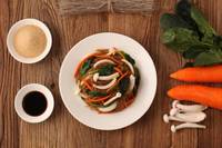 Bulgigi japchae surgelé à base de plantes fabriqué en Corée Corée aliments traditionnels nouilles de verre pour végétalien