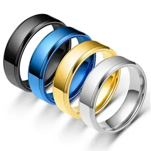 新款简约结婚戒指哑光黑色男士批发碳化钨戒指优质男士不锈钢戒指