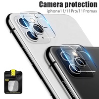 Verre d'appareil photo de téléphone portable 3D couverture complète objectif de caméra transparent clair pour iphone 11 12 13 14 pro max plus