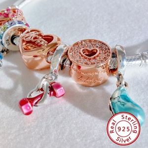 จี้ห้อยเครื่องประดับ DIY ของแท้ <span class=keywords><strong>Pando</strong></span> Charms Pan อุปกรณ์เสริม DIY Dora จี้เงินแท้สำหรับทำเครื่องประดับ - Product Image 5
