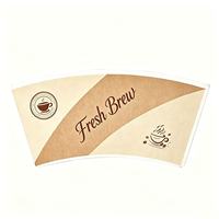 Kundenspezifisch bedruckter Einweg-Pappbecher-Vorlage aus PE-beschichtetem Papier für Einweg-Kaffeebecher, 2-farbig bedrucktes Rohmaterial