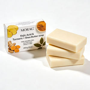 Savon au curcuma, au kojic et au citron de 10 oz, blanchissant, exfoliant, barre de beurre de karité, anti-acné, nettoyage en profondeur - Product Image 4