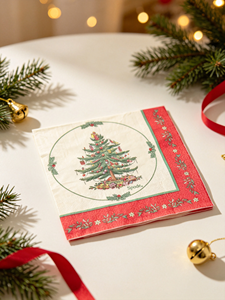 Serviettes <span class=keywords><strong>en</strong></span> <span class=keywords><strong>papier</strong></span> carrées imprimées Arbre <span class=keywords><strong>de</strong></span> <span class=keywords><strong>Noël</strong></span> vintage, jetables, <span class=keywords><strong>en</strong></span> pure pâte vierge, pliées <span class=keywords><strong>en</strong></span> 4, pour dîner <span class=keywords><strong>de</strong></span> fête d'Halloween - Product Image 1