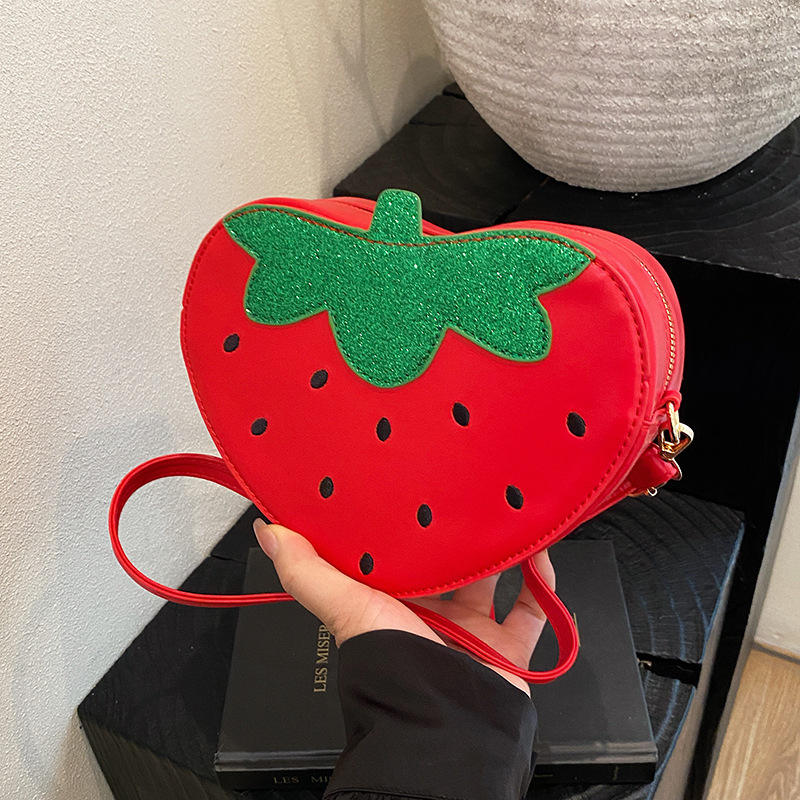 Cute Fruit Strawberry Shaped Bag 2025 New Creative Personalized Handbag ...