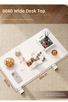 Bureau portable réglable en hauteur blanc pour ordinateur portable, table d'appoint en forme de C pour lit, canapé, chambre et salon