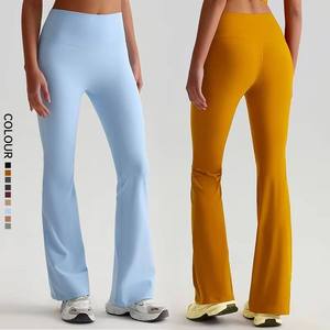 Leggings de fitness pour femmes, taille haute, légers, confortables pour la peau, effet push-up, coupe évasée, pour le yoga, vente en gros, populaires - Product Image 1