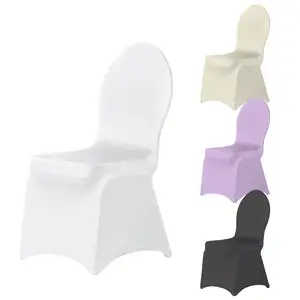 Capas para cadeiras housse de chaise, capas elásticas para cadeiras em spandex com eventos brancos, banquete de hotel, casamento, festas
