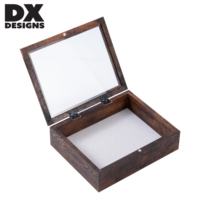 Cadre en bois 3D avec porte en verre magnétique 8x10" 11x14" 12x16" – Vitrine de présentation pour fleurs séchées et souvenirs de mariage