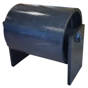 10" x 8" 1020 Steel Ground Roller for Round bottom Roll Off Bin Container Dumpster Bogey Wheels Trash Can
