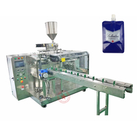 Prix bas petite entreprise mini automatique 1L 2L liquides bec doypack machines d'emballage savon liquide poche machine de remplissage