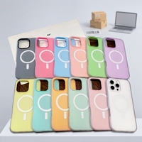 Coque de téléphone OEM de luxe en PC et TPU, 12 couleurs macaron pour 17 Pro Max, antichoc, givrée, vente en gros
