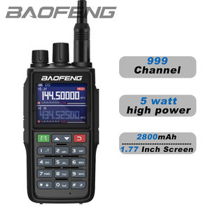 Baofeng Uv-22 Tri Band Woki Toki Jangkauan Jauh Bahasa Inggris Genggam 5W 10w Noaa Uv-22l Analog 3800mah Hitam Walkie Talkie Radio Dua Arah - Product Image 4