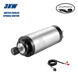 Moteur de broche CNC refroidi par eau Zhong Hua Jiang 3KW ER20 100mm 4 roulements 220V/380V, vitesse maximale 18000 tr/min, pour routeur, gravure et perçage - Product Image 1