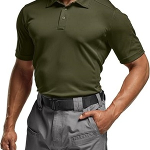 Chemise tactique de golf pour homme, légère, respirante, manches courtes, UPF 50+, tissu piqué 100% polyester - Product Image 3