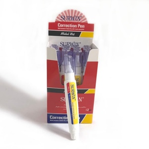 Stylo correcteur liquide blanc à séchage rapide de bonne qualité Surwin, en forme de stylo, pour l'école et le bureau - Product Image 3