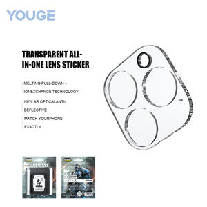 Protecteur d'objectif de caméra en verre 3D en métal et aluminium pour iPhone <span class=keywords><strong>Samsung</strong></span> Film de protection d'objectif transparent HD anti-espionnage pour téléphone portable - Product Image 6