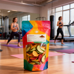 Bolsas Personalizadas Reciclables de Grado Alimenticio con Cierre Hermético y Ventana Transparente <span class=keywords><strong>para</strong></span> Envasado de Frutas y Verduras Secas - Product Image 1