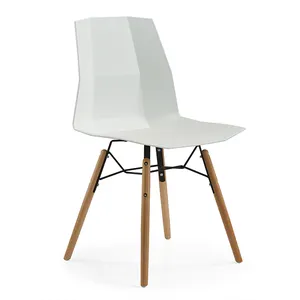 Cadeiras de sala de jantar com design moderno, cadeiras de cozinha pp com pernas de madeira sólida