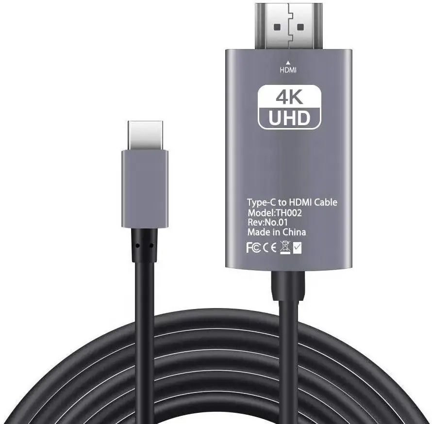 Кабель-переходник Jasoz с USB Type C на 4K HDMI, совместимый с кабелем Hdmi для подключения телефона к телевизору