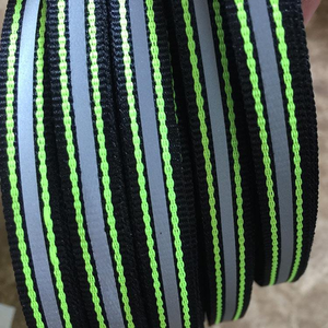 Correa de cincha reflectante de nailon colorido, cinta de tela de poliéster cosida para accesorios de ropa para mascotas al aire libre, cinturón reflectante - Product Image 1