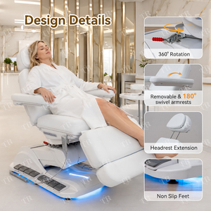 <span class=keywords><strong>Lit</strong></span> de beauté rotatif à 360° Turri, chaise de salon, fournitures d'esthétique, <span class=keywords><strong>lit</strong></span> cosmétique pour esthéticienne, ensemble de <span class=keywords><strong>lit</strong></span> de beauté - Product Image 5