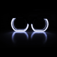 Cache de projecteur LED 5D Crystal Angel Eye pour phares de voiture, personnalisation et rétrofit de phares, logo personnalisé, fourniture OEM ODM