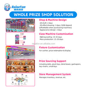 آلة مخلب عالية الجودة تعمل بالعملات المعدنية من RaiseFun، جهاز ألعاب لالتقاط الدمى المحشوة بالجملة لمراكز التسوق ومراكز الألعاب للبالغين - Product Image 6