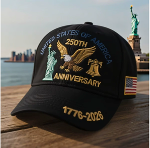 <span class=keywords><strong>Casquette</strong></span> de baseball unisexe 100% brodée pour le 250e anniversaire des États-Unis avec statue d'aigle chauve, cloche de la Liberté et drapeau américain - Product Image 6