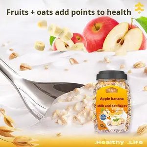 Fiocchi d'Avena al Latte di Mela e Banana 500g in Bottiglia per Stitichezza, Dieta Grassa, <span class=keywords><strong>Colazione</strong></span>, Bevanda Istantanea, Sostituto del Pasto, Alimento di Base - Product Image 2