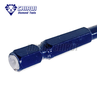 Broca de diamante de 6 mm de cambio rápido para perforación en seco, con vástago hexagonal y soldadura al vacío, para azulejos de porcelana y cerámica
