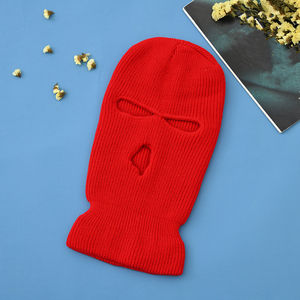 Atacado Y2K Ciclismo Inverno Balaclava Ski <span class=keywords><strong>Mask</strong></span> Logotipo Personalizado Três-Buraco Windproof Malha Chapéu - Product Image 5