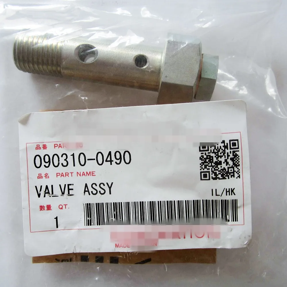 pressure relief valve 090310-0490 090310-0050 common rail valve assy 090310-0490 overflow screw for Komatsu excavator
