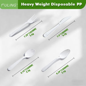 पूर्ण कस्टम लोगो डिस्पोजेबल कटलरी सेट रेस्तरां टेकवे चाकू फोर्क चम्मच प्लास्टिक सिल्वरवेयर किट - Product Image 4